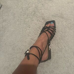 Elegant Black Strappy Sam Edelman Size 9 Women's Sandals